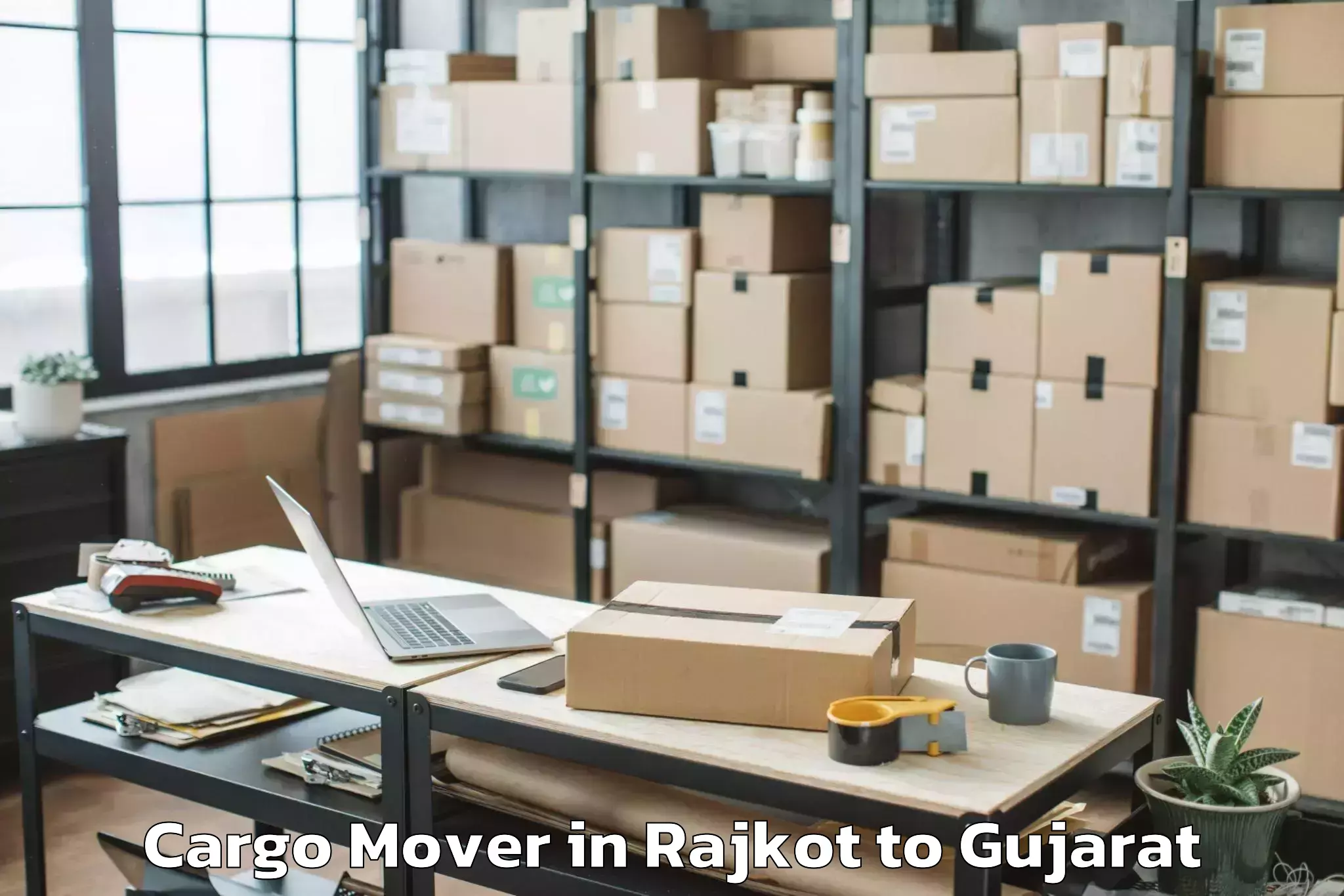 Easy Rajkot to Indus University Ahmedabad Cargo Mover Booking